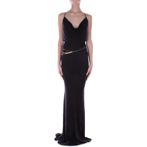 Ruched Zipper Dress , female, Sizes: S, L - Elisabetta Franchi - Modalova