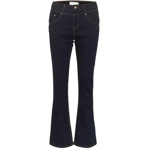 Bootcut Jeans Dark Denim Tobacco , female, Sizes: W27 L34, W29 L32, W32 L32, W28 L32, W29 L34, W31 L32, W33 L32, W34 L32, W24 L32, W26 L32, W27 L32, W - Cream - Modalova