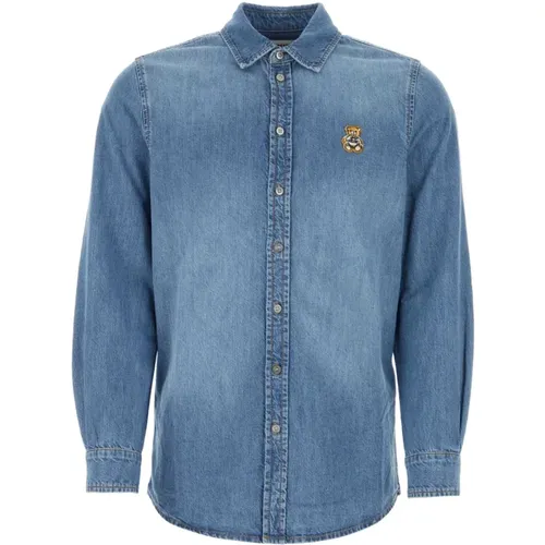 Klassisches Denim Hemd , Herren, Größe: M - Moschino - Modalova