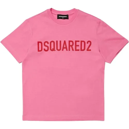 Bio-Baumwolle Kurzarm T-shirt - Dsquared2 - Modalova