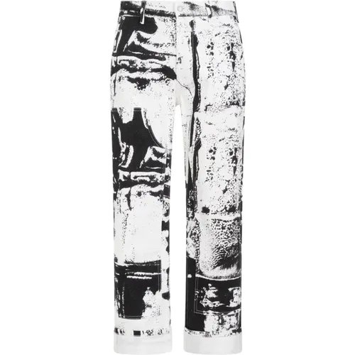 White Patch Workwear Jeans , male, Sizes: L, XL, M - alexander mcqueen - Modalova