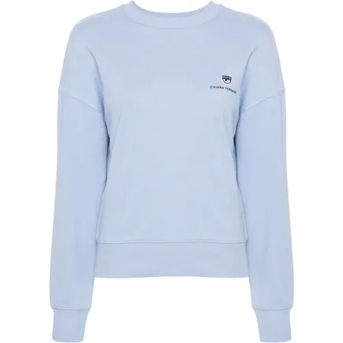 Blaue Sweatshirts für Frauen , Damen, Größe: M - Chiara Ferragni Collection - Modalova