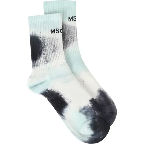 Tie-dye print socks , male, Sizes: ONE SIZE - Msgm - Modalova