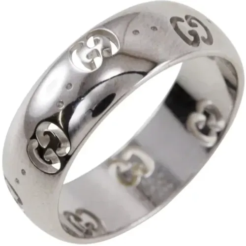 Pre-owned White Gold rings , female, Sizes: ONE SIZE - Gucci Vintage - Modalova