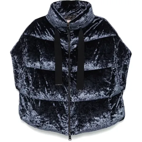 Velvet Puffer Cape , female, Sizes: S, XS, 2XS, M - Herno - Modalova