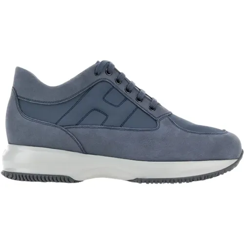Denim Sneakers with Padded H , male, Sizes: 11 UK, 7 UK, 5 UK, 7 1/2 UK, 8 1/2 UK, 6 1/2 UK, 9 UK, 8 UK, 6 UK - Hogan - Modalova
