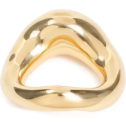 Gold Brass Ring Metallic Style , female, Sizes: M - Jil Sander - Modalova