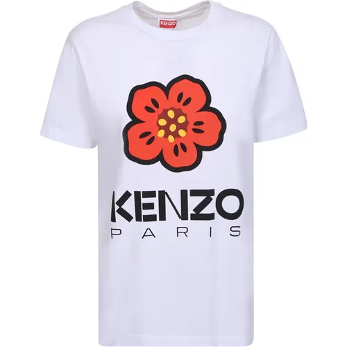 Floral Print Roundneck T-Shirt , female, Sizes: L, S, XS, M - Kenzo - Modalova