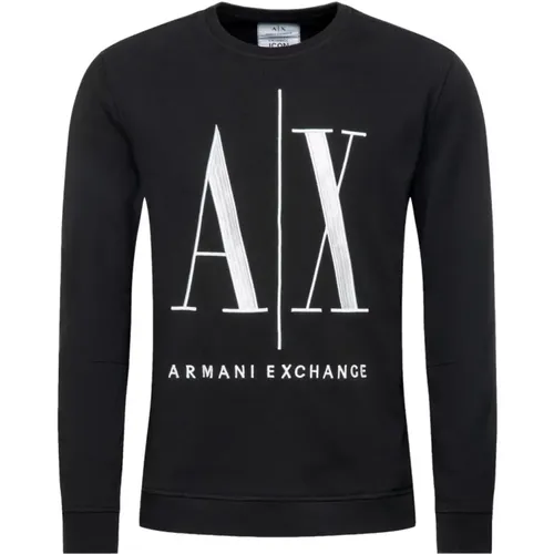 Eleganter Sweatshirt mit Raffinierten Details , Herren, Größe: M - Armani Exchange - Modalova