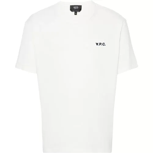 Weiße T-Shirts und Polos mit Kleinem Logo , Herren, Größe: S - A.p.c. - Modalova