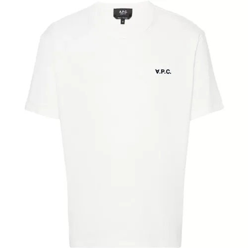 Weiße T-Shirts und Polos mit Kleinem Logo , Herren, Größe: L - A.P.C. - Modalova