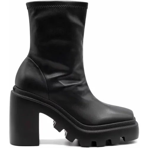 Eco-leather Gear Heel Boot , female, Sizes: 8 UK, 5 UK, 4 UK, 3 UK, 7 UK - Vic Matié - Modalova