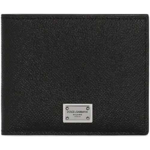 Leather Wallet Bi-Fold Design , male, Sizes: ONE SIZE - Dolce & Gabbana - Modalova