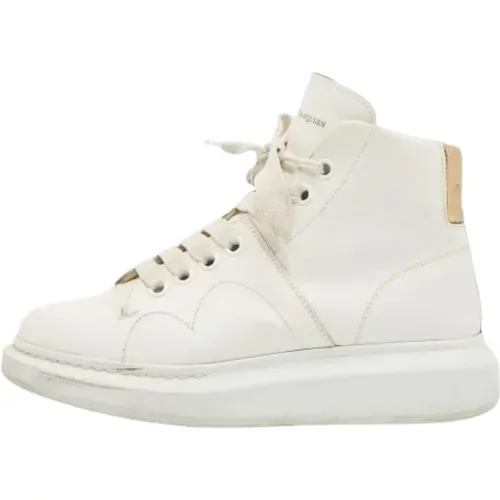 Pre-owned Leather sneakers , female, Sizes: 5 1/2 UK - Alexander McQueen Pre-owned - Modalova