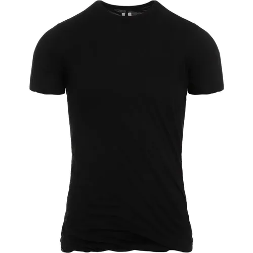 Schwarzes Double SS T-Shirt,Hellblaues Double SS T-Shirt - Rick Owens - Modalova