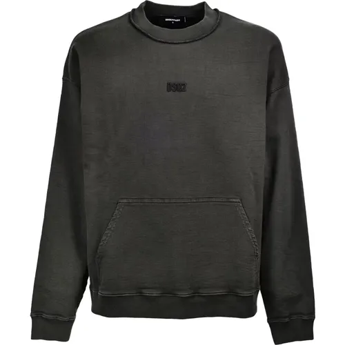 Oversized Fit Sweatshirt Dark Green , male, Sizes: 2XL, S, M - Dsquared2 - Modalova