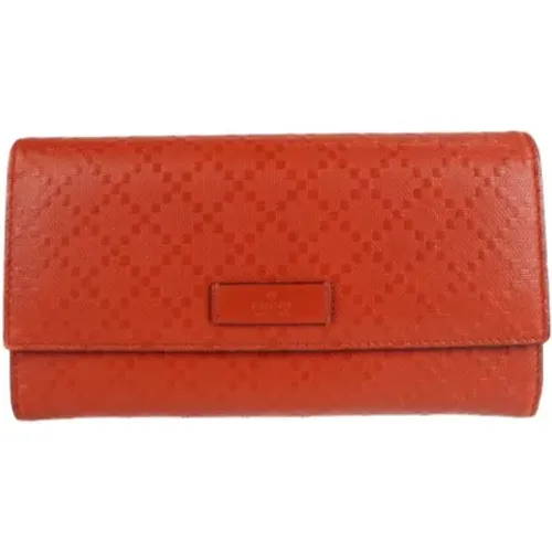 Leather Gucci Wallet , female, Sizes: ONE SIZE - Gucci Vintage - Modalova