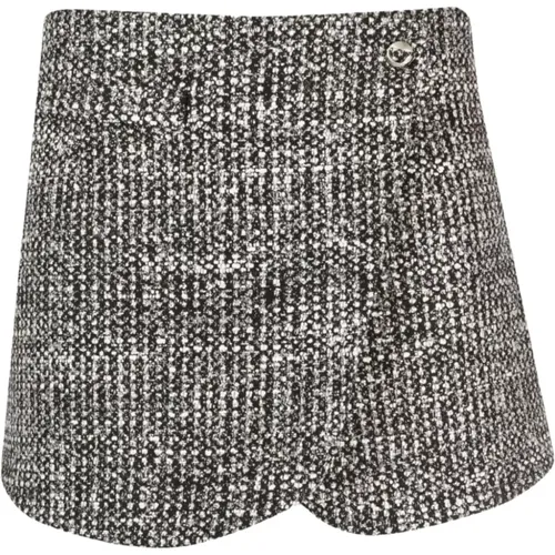 Schwarzer Tweed Wickelrock , Damen, Größe: S - Coperni - Modalova