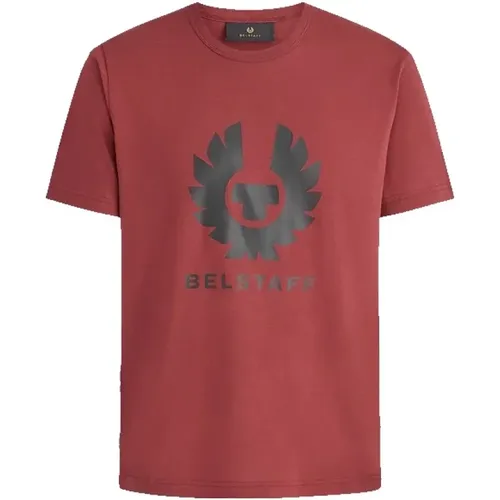 Phoenix Grafik T-Shirt in Lava Rot , Herren, Größe: 2XL - Belstaff - Modalova
