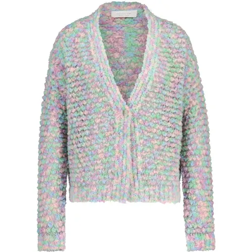 Oversized Wool Blend Cardigan with Glitter Yarn , female, Sizes: M, XS, S, L - Rich & Royal - Modalova