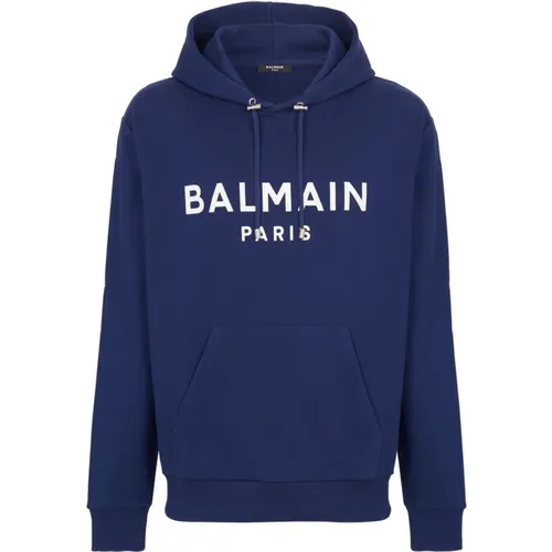 Paris hooded sweatshirt , male, Sizes: 3XL, 2XL, XL, M - Balmain - Modalova