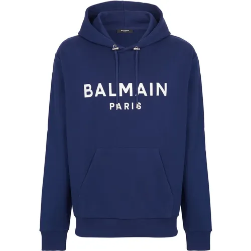 Paris hooded sweatshirt , male, Sizes: 3XL, L, 2XL, XL, S, M - Balmain - Modalova