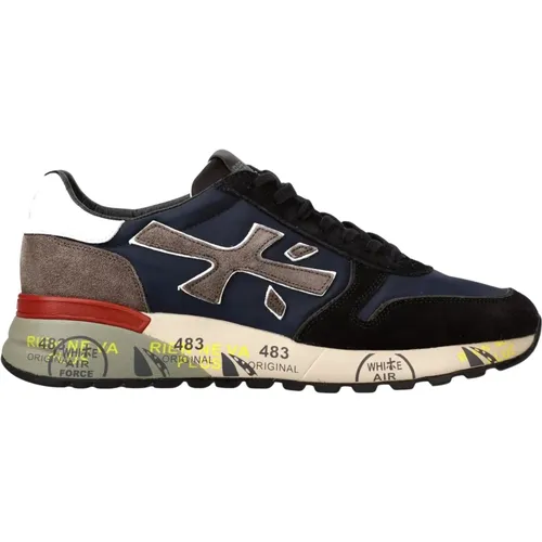 Mix Material Sneakers with Colorful Details , male, Sizes: 7 UK - Premiata - Modalova