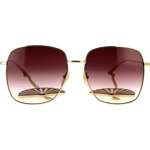 Quadratische Oversize-Sonnenbrille mit Exklusiven Anhängern,Stylische Sonnenbrille Gg1031S - Gucci - Modalova