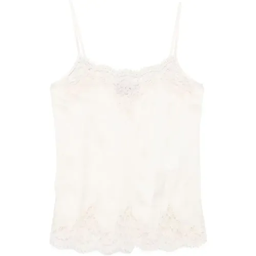 Camisole-Top mit Blumen-Spitzenverzierung - Ermanno Scervino - Modalova