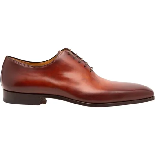 Cognac Leder Oxford Schuhe , Herren, Größe: 40 EU - Magnanni - Modalova