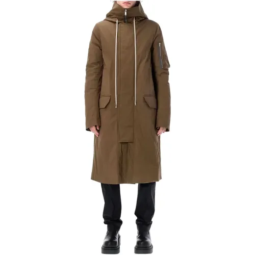 Mega Parka Outerwear Bean Aw24 , male, Sizes: L, XL, M - Rick Owens - Modalova