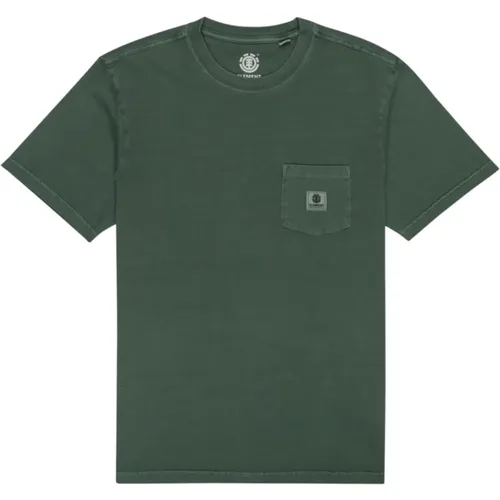 Kurzarm Basic Taschen T-shirt , Herren, Größe: XL - Element - Modalova
