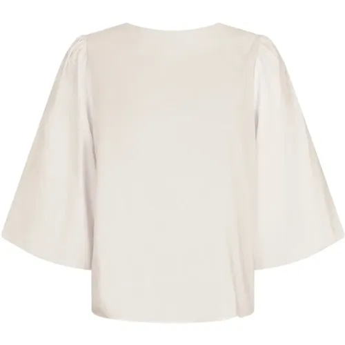 Lorraine Poplin Bluse Ivory , Damen, Größe: L - NEO NOIR - Modalova