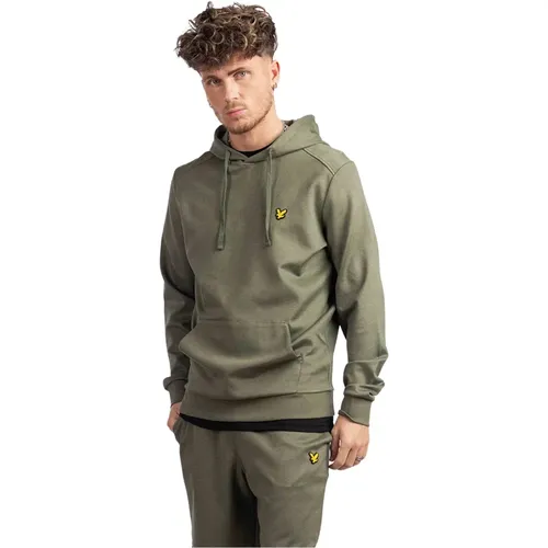 Fly Fleece Hoodie Dark Men , male, Sizes: S - Lyle & Scott - Modalova