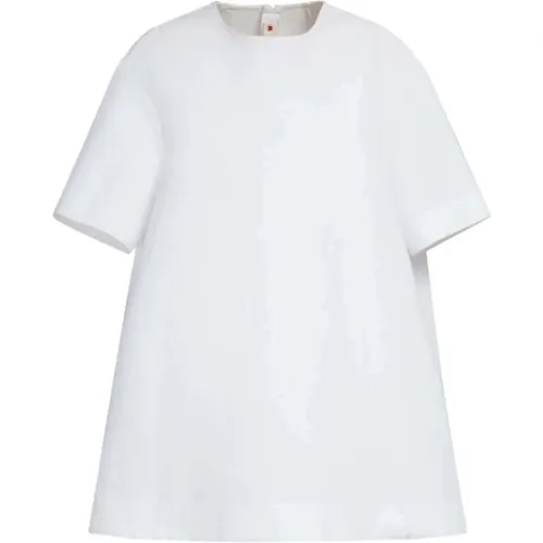 Short-sleeve cotton minidress , female, Sizes: 2XS, XS, S - Marni - Modalova