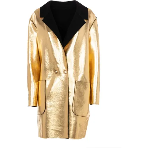 Metallic Wool Coat Women Outlet Price , female, Sizes: XS - pinko - Modalova