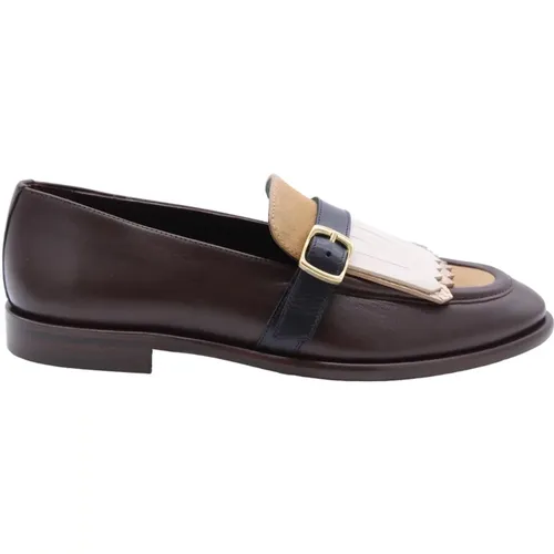 Classic Leather Moccasin Shoes , female, Sizes: 4 UK, 6 UK, 5 UK - Pertini - Modalova