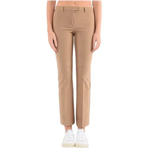 Stretch Cotton Cigarette Pants , female, Sizes: L, S - Max Mara - Modalova