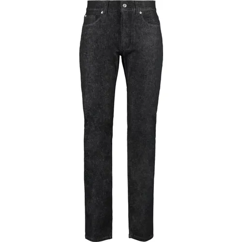 Slim Fit Jeans mit Metallknöpfen , Herren, Größe: W30 - Versace - Modalova