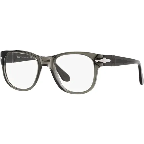 Transparent Grey Eyewear Frames , unisex, Sizes: 52 MM - Persol - Modalova