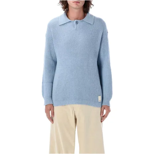 Light Knitwear Polo Sweater , male, Sizes: S, M, L - Emporio Armani - Modalova