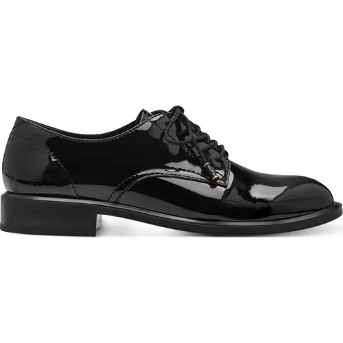 Patent Lace-Up Business Shoes , female, Sizes: 4 UK, 7 UK, 6 UK, 8 UK, 3 UK, 5 UK - tamaris - Modalova