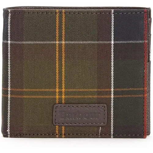 Grünes Tartan Leder Geldbörse - Barbour - Modalova