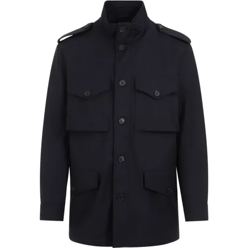 Wool Field Jacket , male, Sizes: M - Dunhill - Modalova