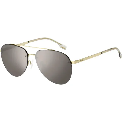 Gold/Silber Sonnenbrille , Herren, Größe: 62 MM - Hugo Boss - Modalova