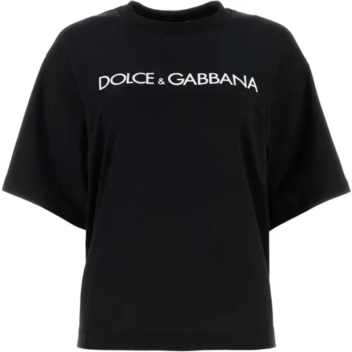Cotton Tee , female, Sizes: XS, S, M - Dolce & Gabbana - Modalova