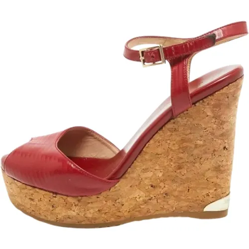 Pre-owned Leather sandals , female, Sizes: 2 1/2 UK - Jimmy Choo Pre-owned - Modalova