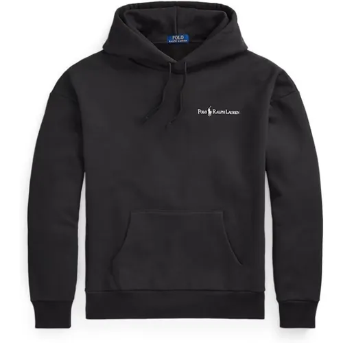 Schwarzer Hoodie mit Kängurutasche , Herren, Größe: S - Ralph Lauren - Modalova