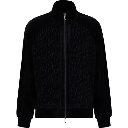 Letters Full Zip Sweatshirt , male, Sizes: XL, L - Emporio Armani - Modalova