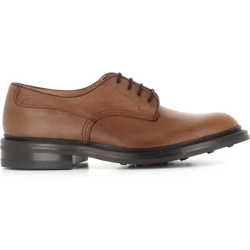 Flache Schuhe Cognac Derby Handwerk , Herren, Größe: 41 EU - Tricker's - Modalova